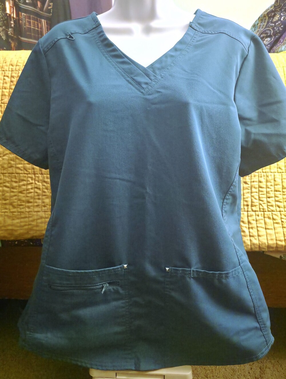 ScrubStar Carribean Blue V-Neck Women's Scrub Top, Size XL